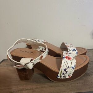 Floral Wedge Heels - 8W - Torrid